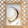 Original Swish Painting in 8x10 Lattice Cutout Wood Frame