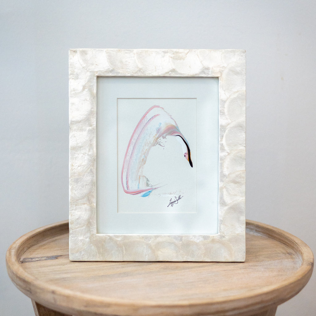 Original Artwork in Capiz Shell Frame 10x12