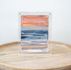 Original Abstract Sunset Painting in 6x8 Acrylic Frame