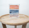 Original Abstract Sunset Painting in 6x8 Acrylic Frame