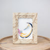 Original Painting in Scalloped Faux Marble 7.5x9.5 Frame