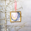 Merry & Bright Original Art Ornament - Purple Swirl