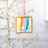 Merry & Bright Original Art Ornament - Rainbow Wave