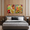 "Blush" & "Birds of Paradise" Diptych 24x30