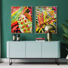 "Blush" & "Birds of Paradise" Diptych 24x30