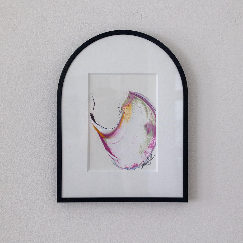 "Joyful Connections" Original Art - Subtle Swish, 9x12 Arches Aluminum Frame