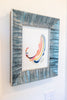 "Joyful Connections" Original Art in Custom Blue Wave Frame