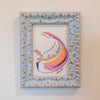 "Joyful Connections" Original Art in Gloss Blue Custom Frame