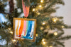 Merry & Bright Original Art Ornament - Rainbow Wave