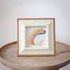 Original Artwork in Vintage Ivory and Brass Frame